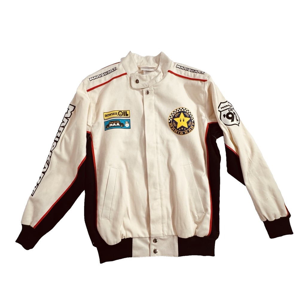 Mario Kart Racing Jacket NEW Canvas Adult XS Target Exclusive Egret‎ Bowser RARE